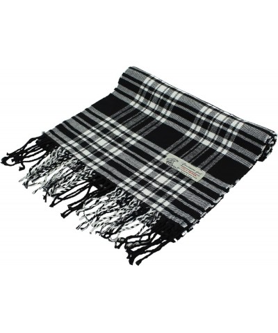 Soft & Warm Tartan Plaid Check Cashmere Feel Scarf, Winter Scarf For Men Women Plaid Blk/Wht 63 $8.69 Scarves