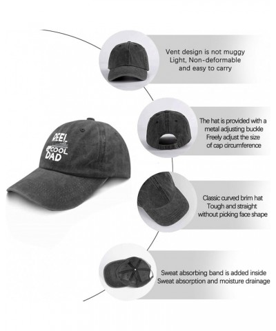 Reel Cool Dad Golf Hat Runners Hat Pigment Black Mens Hats Gifts for Grandpa Cool Cap Pigment Black $8.81 Cowboy Hats