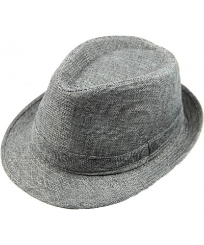 Unisex Fashion Fedora Hat Casual Pinched Crown Beach Sun Cap Panama Top Hat Black $10.50 Fedoras