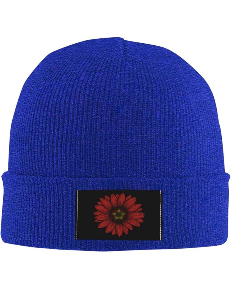 Vintage Sunflower Vietnam Flag Unisex Winter Knit Hat Black Blue $14.30 Skullies & Beanies