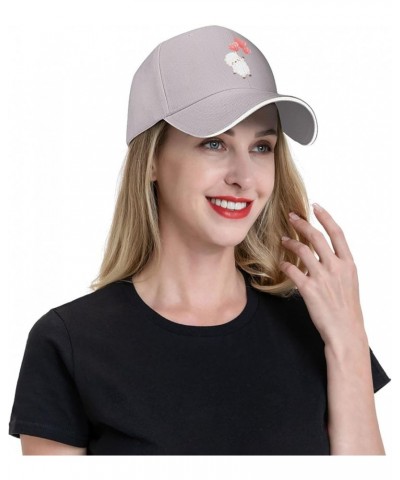 Cute Lamb Holding A Heart Shaped Balloon Baseball Cap for Men Women Adjustabl Unisex Golf Dad Hat Gray $11.43 Baseball Caps