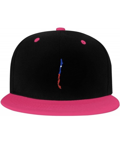 Chile Terrain Map Snapback Hat for Men Women Baseball Cap Trucker Flat Bill Hats Dad Caps Pink $9.70 Baseball Caps