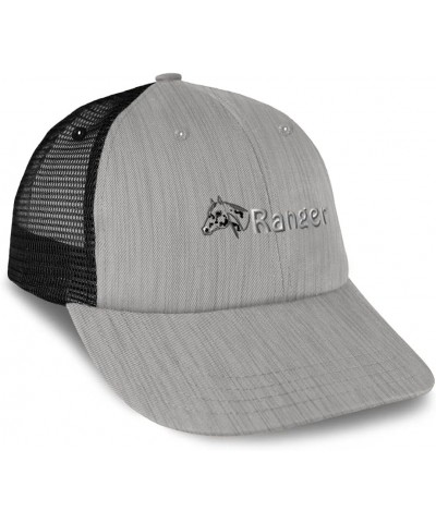 Custom Custom Trucker Hat Baseball Cap Ranger Horses Pony Cotton Equestrian Dad Hats for Men & Women Heather Gray Black Desig...