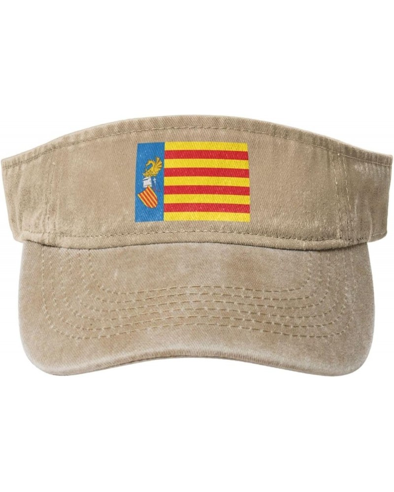 Senyera Valenciana De L'estatut De Benicàssim Sun Visor Hats for Women Men Sun Hat Vintage Golf Hat Adjustable Baseball Cap N...