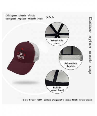 i Love youu More thans Coffee Baseball Cap USA Cowboy hat Apricot Men Hats Gifts for Women Hiking Hat Chestnut Red $10.79 Bas...