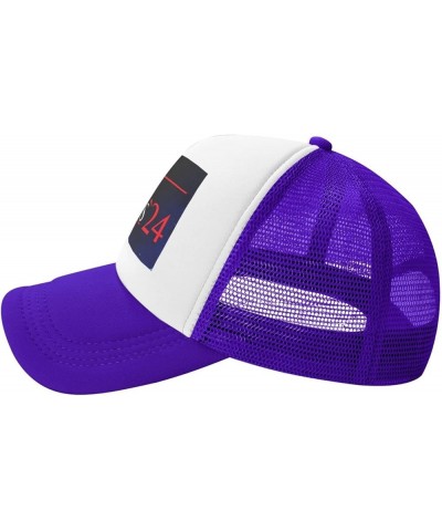 Ron Desantis 2024 Trucker Hat Men Mesh Baseball Cap Baseball Hats Women Sun Hat Dad Cap Fishing hat Black Purple $10.81 Baseb...