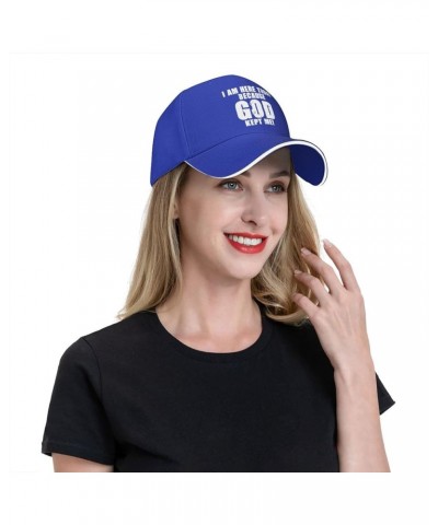 Unisex Baseball Hat i am here Today Because God Kept Me Vintage Dad Hat Adjustable Casquette Cap Blue $10.65 Baseball Caps