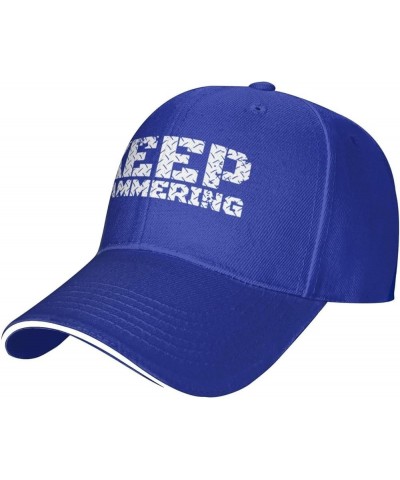 Keep HAMMERING Women's Baseball Hat Classic Trucker Cap Adjustable Blue $14.37 Baseball Caps