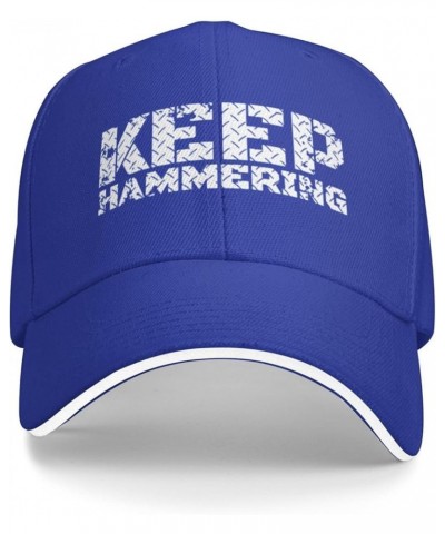 Keep HAMMERING Women's Baseball Hat Classic Trucker Cap Adjustable Blue $14.37 Baseball Caps