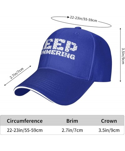 Keep HAMMERING Women's Baseball Hat Classic Trucker Cap Adjustable Blue $14.37 Baseball Caps