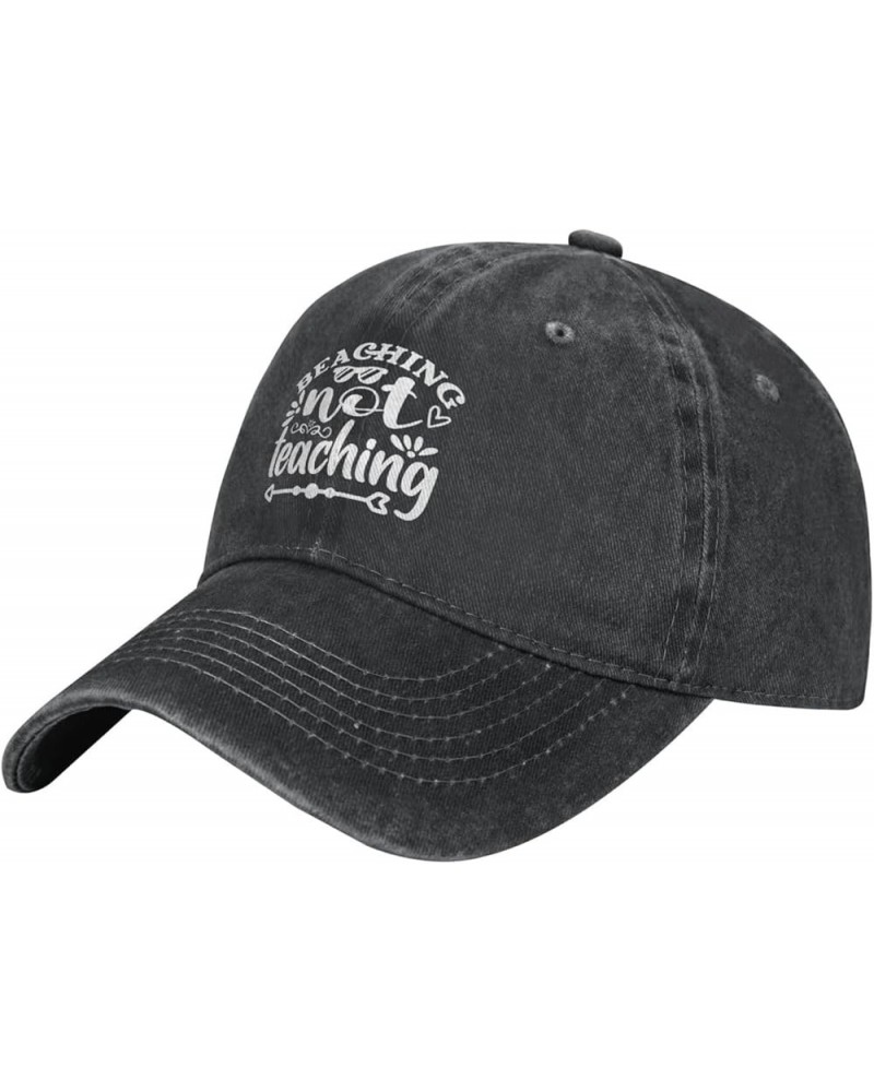 Beaching Not Teaching Cowboy Hat Men Women Retro Style Adjustable Cowboy Hat Black Black $17.85 Cowboy Hats