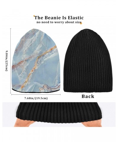 Marble Design Beanie Hat for Women Men Winter Soft Knit Hat Cuffed Mens Slouchy Beanies Skull Cap Warm Womens Ski Hats $10.34...