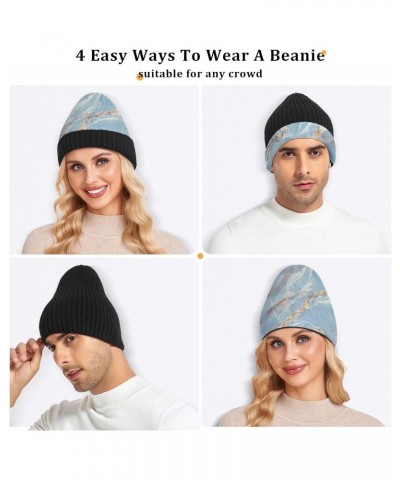 Marble Design Beanie Hat for Women Men Winter Soft Knit Hat Cuffed Mens Slouchy Beanies Skull Cap Warm Womens Ski Hats $10.34...