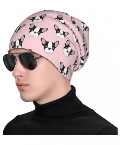 Cute Dog Mens Womens Beanie Cap Hat Slouchy Knit Hat Skull Cap Soft Hat Baggy Cap Sleep Caps Chemo Hats Black $13.90 Skullies...