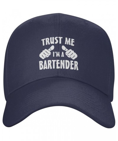 Trust Me I'm A Bartender Baseball Cap Men Women Adjustable Trendy Curved Brim Baseball Caps Black Navy Blue $12.64 Baseball Caps