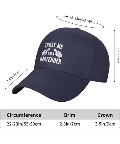 Trust Me I'm A Bartender Baseball Cap Men Women Adjustable Trendy Curved Brim Baseball Caps Black Navy Blue $12.64 Baseball Caps