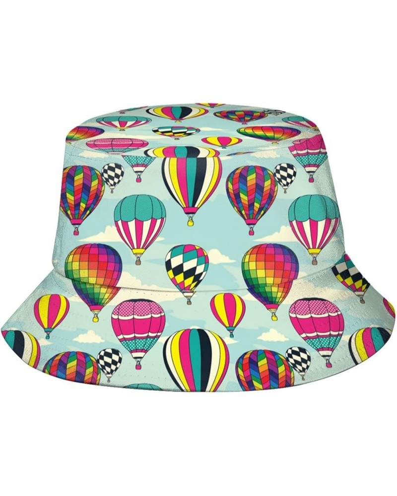 Hot Air Balloon Bucket Hat Cute Fisherman Hat Travel Packable Sun Cap Outdoor Hat for Women and Men Cute 21 $11.72 Bucket Hats