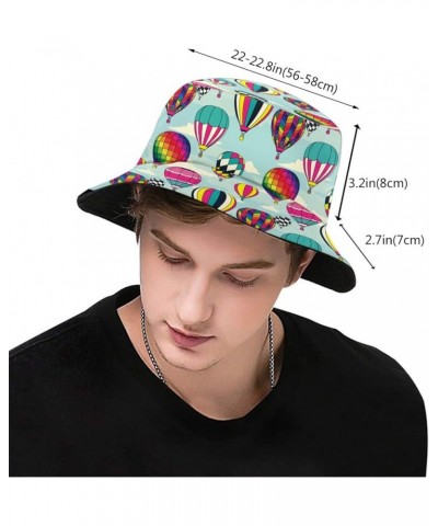 Hot Air Balloon Bucket Hat Cute Fisherman Hat Travel Packable Sun Cap Outdoor Hat for Women and Men Cute 21 $11.72 Bucket Hats