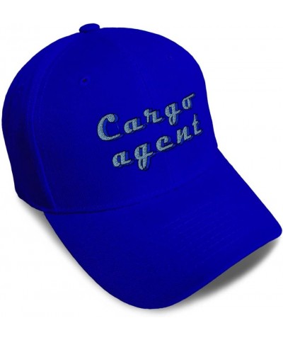 Baseball Cap Cargo Agent Shipments Acrylic Goods Dad Hats for Men and Women Royal Blue Design Only $12.42 Baseball Caps