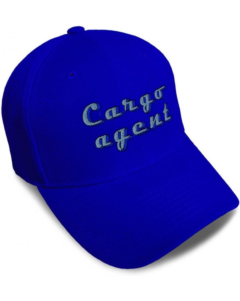 Baseball Cap Cargo Agent Shipments Acrylic Goods Dad Hats for Men and Women Royal Blue Design Only $12.42 Baseball Caps