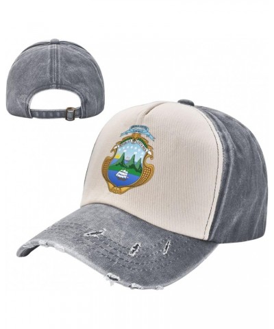 Coat of Arms of Costa Rica Baseball Cap Adult Adjustable Casual Duck Tongue Hat Golf Caps Trucker Hats Gray $11.88 Baseball Caps