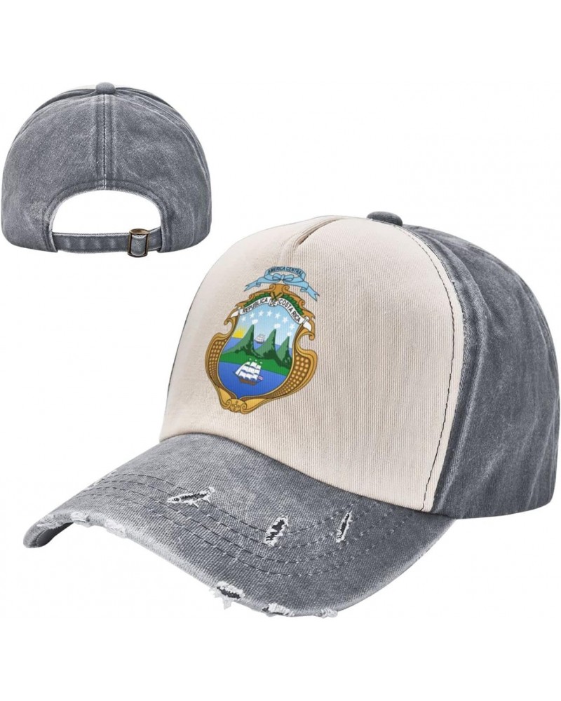 Coat of Arms of Costa Rica Baseball Cap Adult Adjustable Casual Duck Tongue Hat Golf Caps Trucker Hats Gray $11.88 Baseball Caps