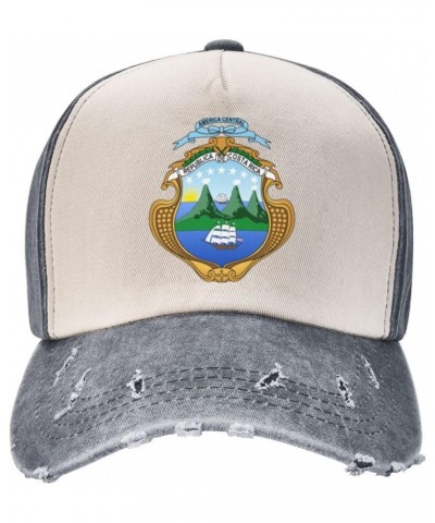 Coat of Arms of Costa Rica Baseball Cap Adult Adjustable Casual Duck Tongue Hat Golf Caps Trucker Hats Gray $11.88 Baseball Caps