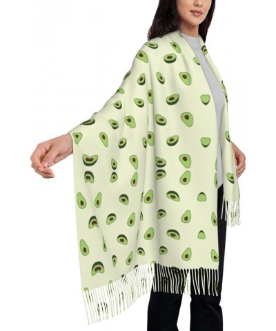 Avocado Scarfs For Women Winter Scarf For Women Cold Weather Soft Cashmere Shawl With Fringe Avocado $14.71 Scarves