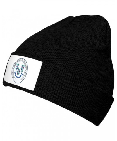 Seal of Connecticut Knitted Hat Cold Weather Hat Warm Brimless hat Elastic Force Caps Black $11.71 Skullies & Beanies