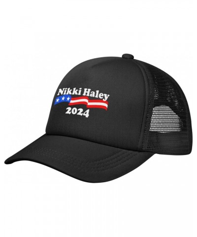 Nikki Haley - 2024 Election Baseball Cap Adjustable Casual Mesh Hats Duck Tongue Hat for Mens Women5 Black $9.88 Baseball Caps