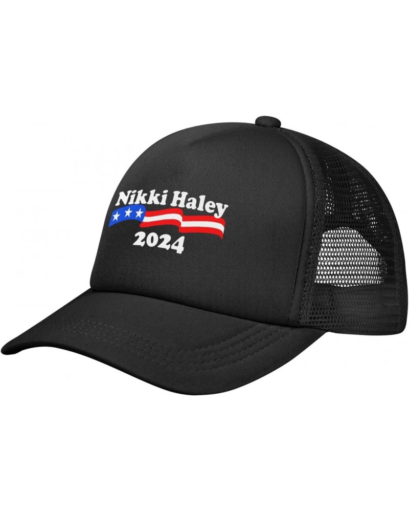 Nikki Haley - 2024 Election Baseball Cap Adjustable Casual Mesh Hats Duck Tongue Hat for Mens Women5 Black $9.88 Baseball Caps