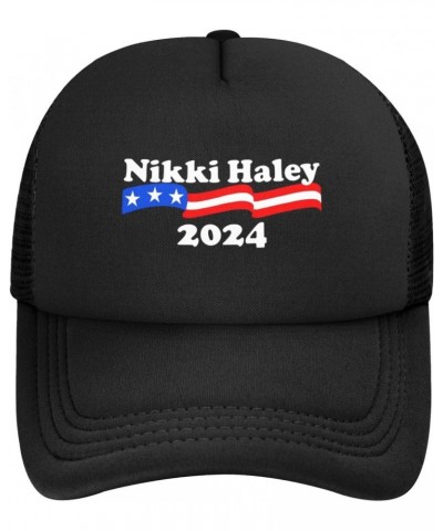 Nikki Haley - 2024 Election Baseball Cap Adjustable Casual Mesh Hats Duck Tongue Hat for Mens Women5 Black $9.88 Baseball Caps