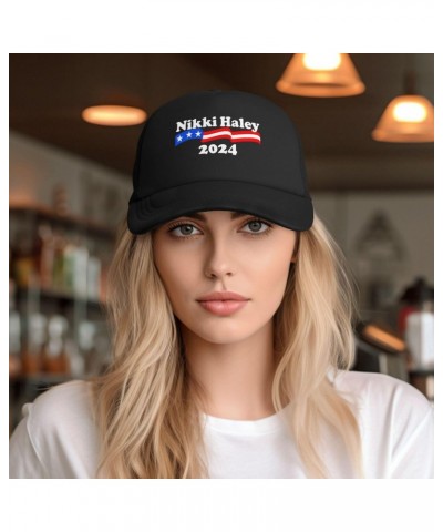 Nikki Haley - 2024 Election Baseball Cap Adjustable Casual Mesh Hats Duck Tongue Hat for Mens Women5 Black $9.88 Baseball Caps