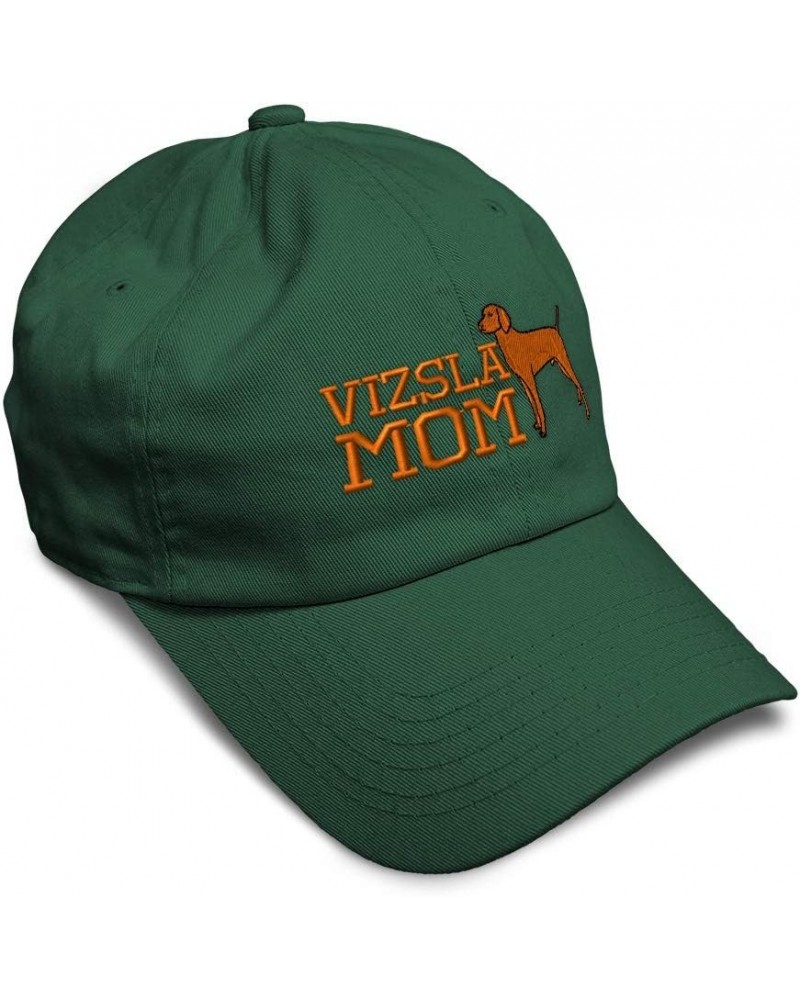 Soft Baseball Cap Vizsla Mom Embroidery Dogs Breed Twill Cotton Mom Dad Hats for Men & Women Forest Green Design Only $15.67 ...