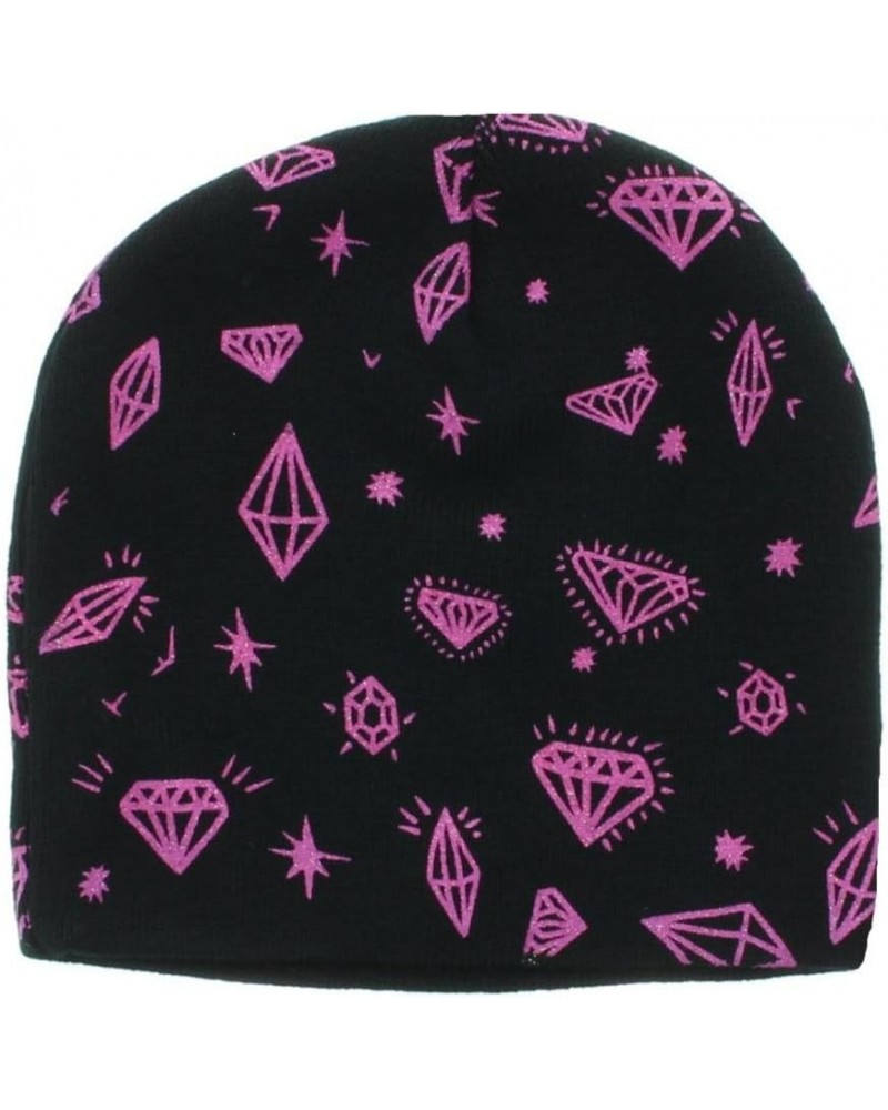 Diamond Printed Beanie Black $10.06 Skullies & Beanies