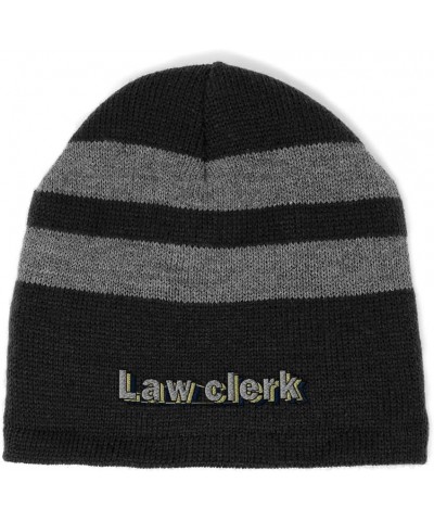 Custom Striped Beanie for Men & Women Law Clerk Acrylic Fleece Skull Cap Hats 1 Size Black Design Only $14.99 Skullies & Beanies