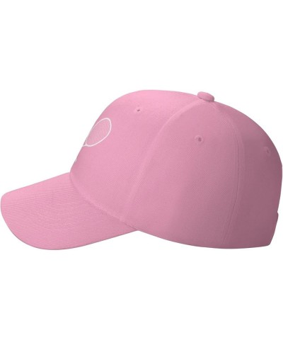 Crossed Racket and Tennis Baseball Cap Men Women - Classic Trucker Hat Adjustable Plain Hat Black Pink $21.12 Baseball Caps