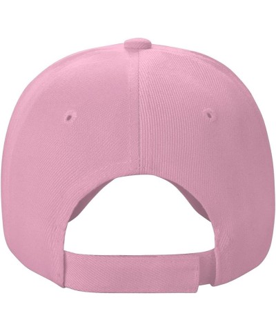 Crossed Racket and Tennis Baseball Cap Men Women - Classic Trucker Hat Adjustable Plain Hat Black Pink $21.12 Baseball Caps