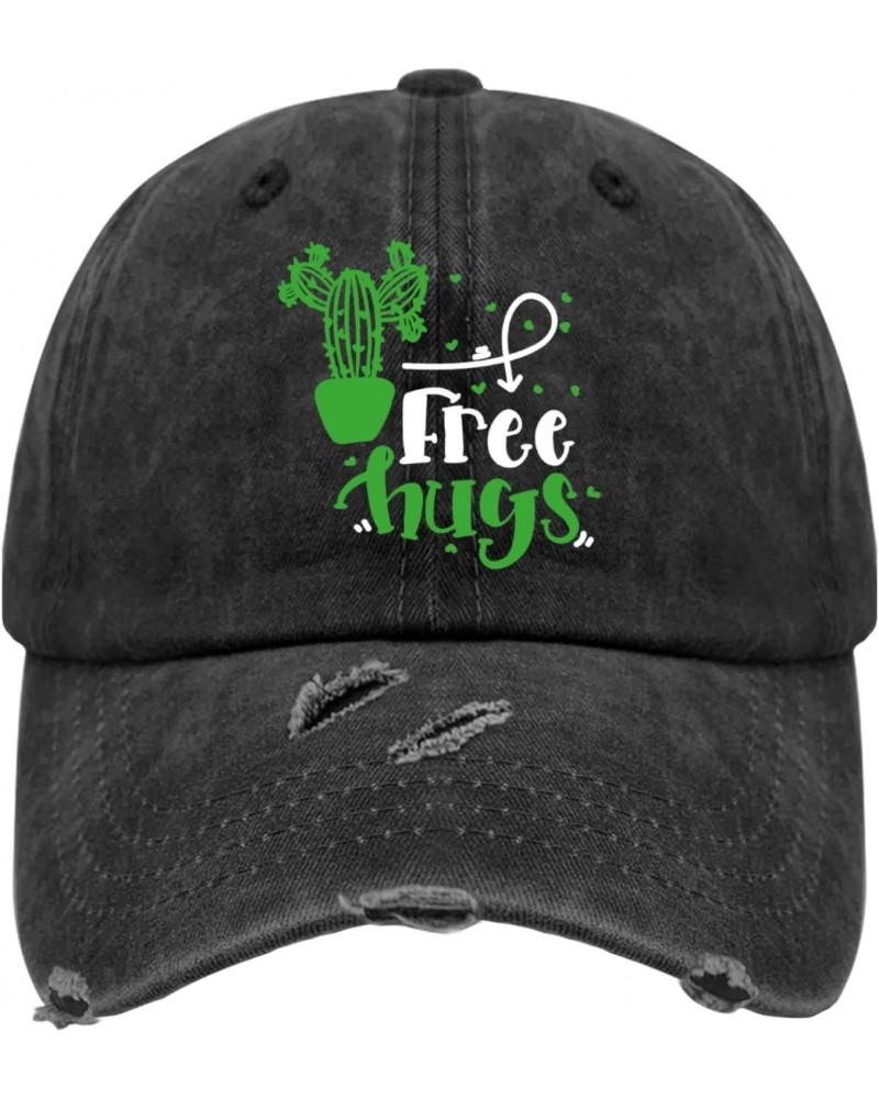 Free Hugs Hat for Men Washed Distressed Baseball Caps Low Profile Washed Workout Hat Quick Dry $13.91 Baseball Caps