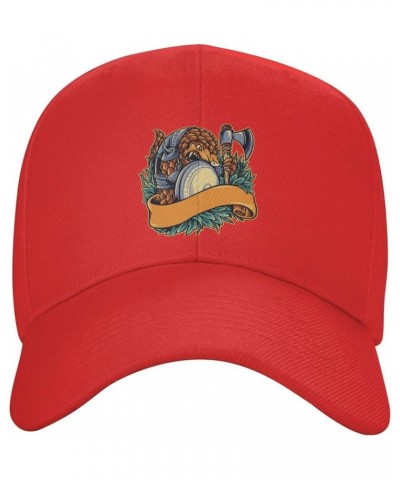 Animal Pangolin Warrior Baseball Cap for Men Women Classic Adjustable Golf Dad Hat Red $13.28 Baseball Caps