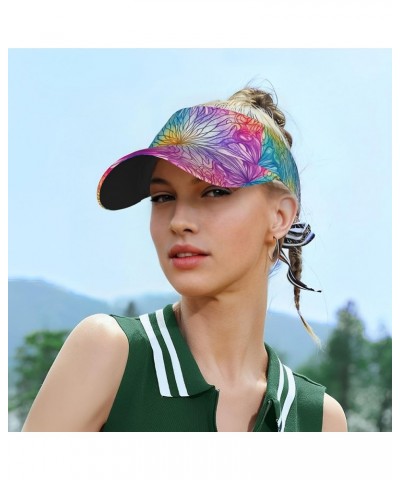 Sport Sun Visor Hats Adjustable Empty Top Baseball Cap Outdoor Patriotic Ball Caps for Women and Men Tie Dye8) $9.52 Visors