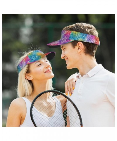 Sport Sun Visor Hats Adjustable Empty Top Baseball Cap Outdoor Patriotic Ball Caps for Women and Men Tie Dye8) $9.52 Visors