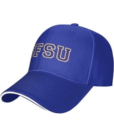 San Francisco State University Logo Unisex Classic Hat Adjustable Fashion Casquette for Men Women Blue $9.05 Baseball Caps