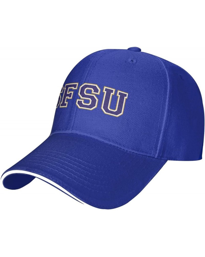 San Francisco State University Logo Unisex Classic Hat Adjustable Fashion Casquette for Men Women Blue $9.05 Baseball Caps