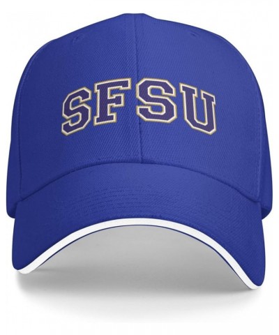 San Francisco State University Logo Unisex Classic Hat Adjustable Fashion Casquette for Men Women Blue $9.05 Baseball Caps