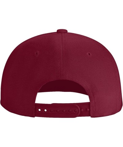 Mass E-Ffect N7 Hats for Men Flat Bill Fitted Caps Hiphop Rap Adjustable Baseball Trucker Dad Hat Dark Red $12.75 Baseball Caps