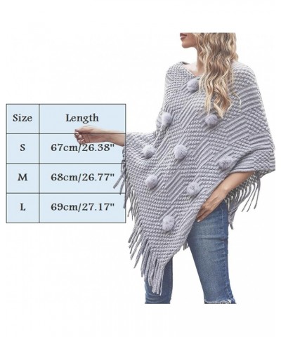 Women Splice Poncho With Tassels Faux Plush Shawl Scarf Fringed Wraps Pashminas Sweater Fashion Head Scarf for Women White-d ...