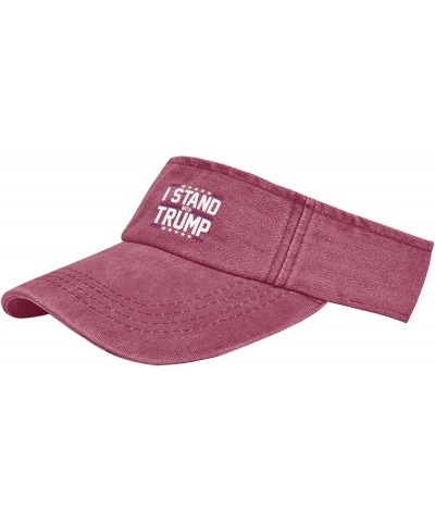 I Standd with Trump Visor for Men Hat Sun Visors for Adult Sun Visor Hat Funny Biden Sports Visor Hat Deep Rose $10.59 Visors