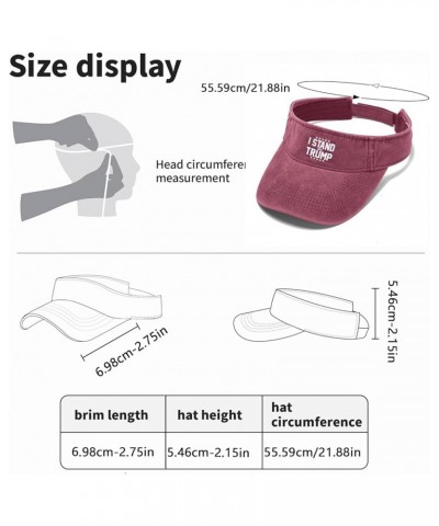 I Standd with Trump Visor for Men Hat Sun Visors for Adult Sun Visor Hat Funny Biden Sports Visor Hat Deep Rose $10.59 Visors