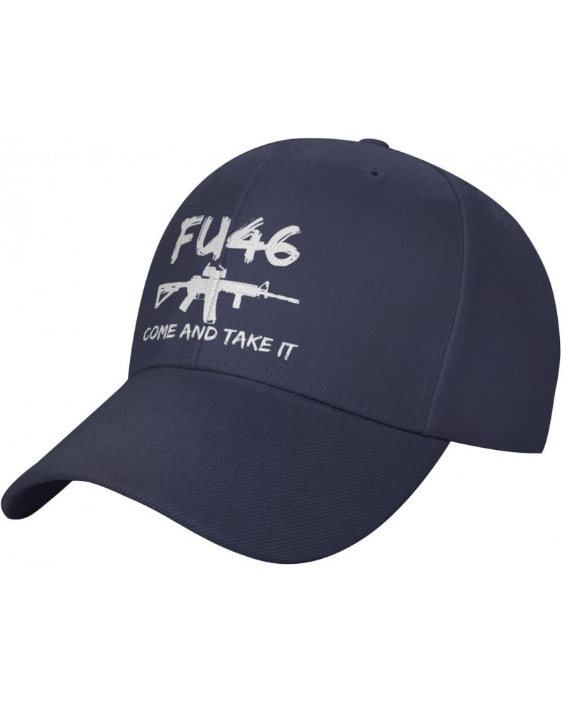 FU46 Come and Take It Anti Biden Unisex Baseball Cap Dad Hat Classic Polo Style Cowboy hat Adjustable Size Navy Blue $13.57 B...